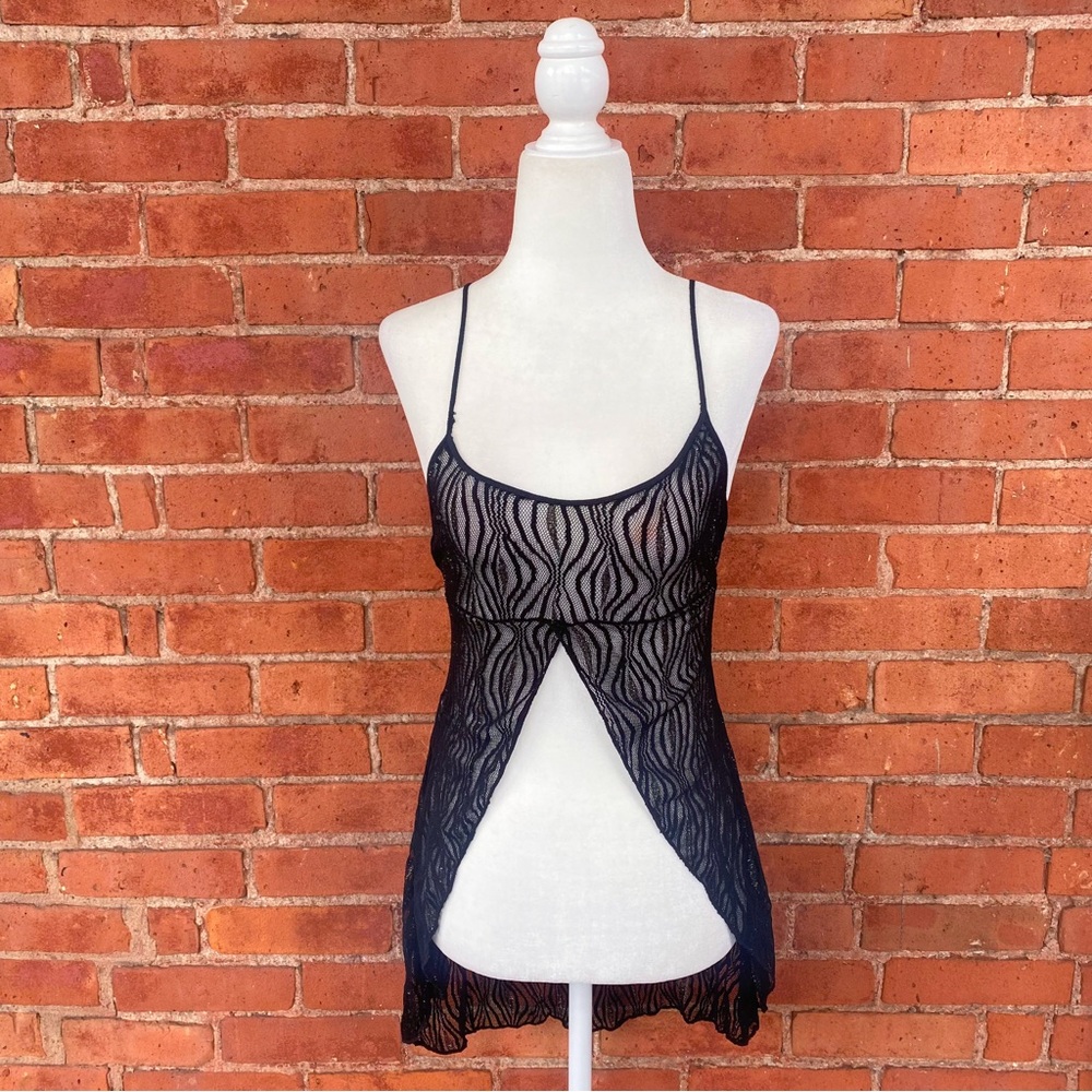 glittery mesh cami